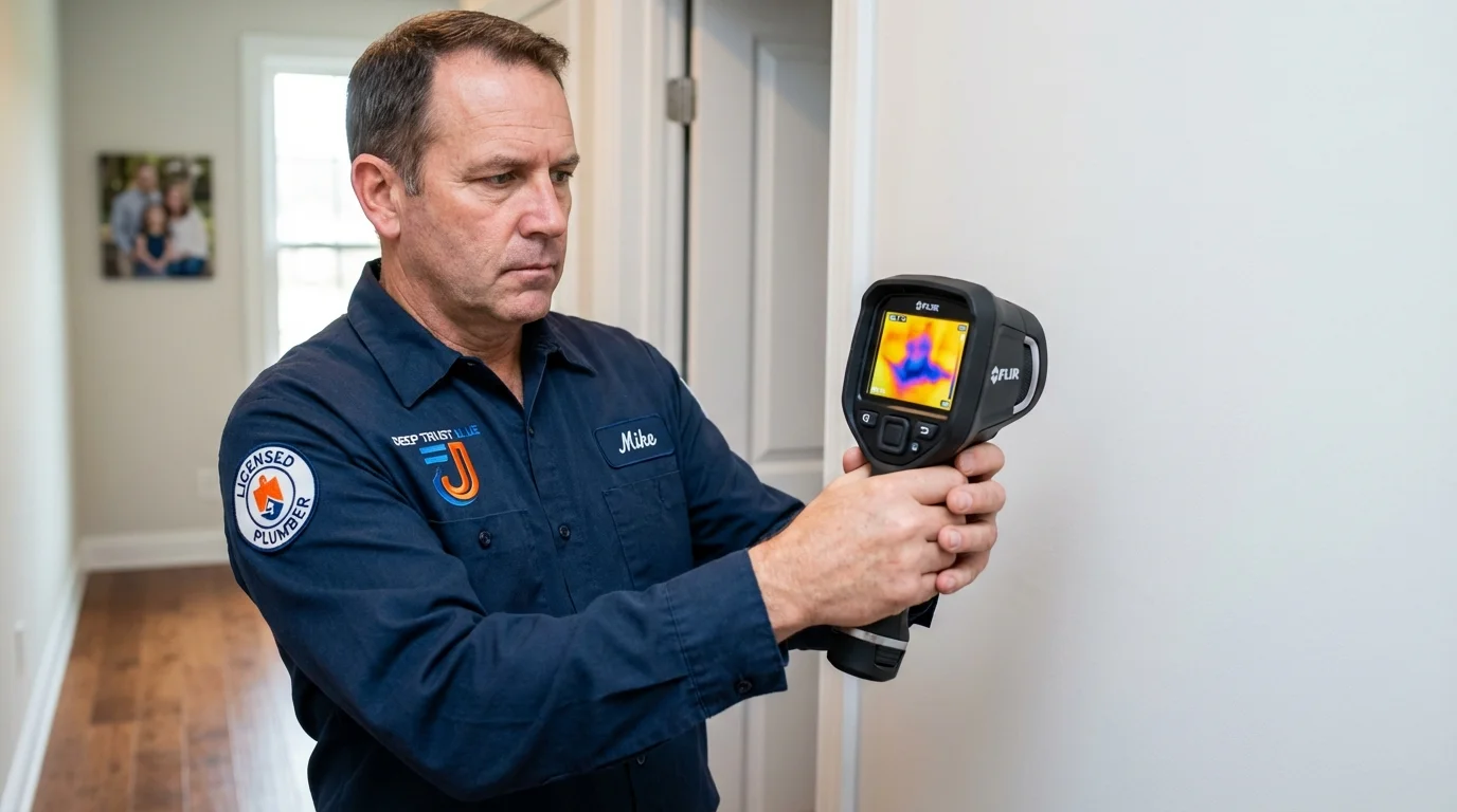 Thermal imaging leak detection by Johns Plumbing LLC in Waukesha